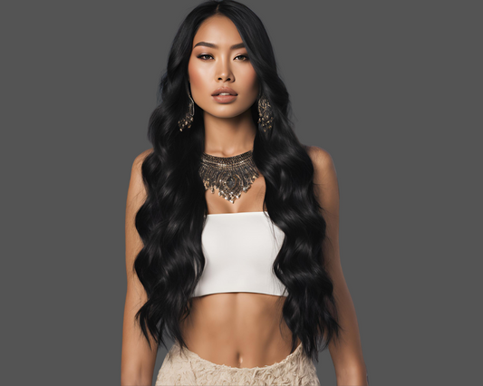 Pure Natural Black Weft Hair Extension